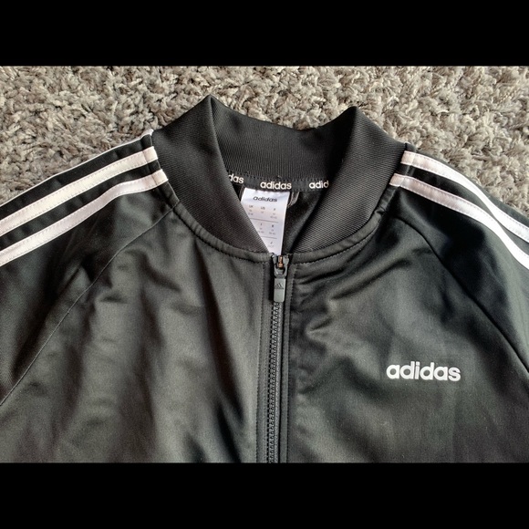 Black Adidas Zip up sweat shirt - Picture 2 of 3